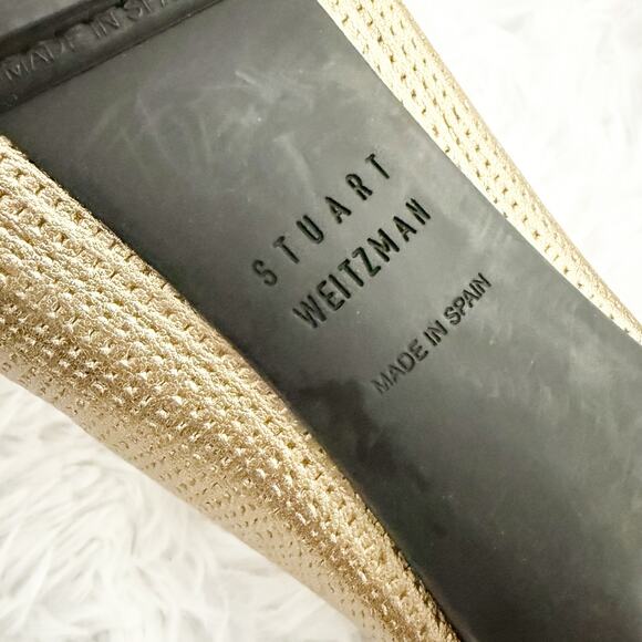 STUART WEITZMAN | Made in Spain Gold leather Driving Loafers Moccasins | Size 10 - Picture 7 of 7